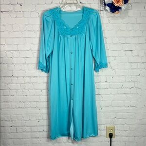 VTG Shadowline lace trim robe